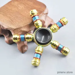 Decompression Toy Colorful Metal Fidget Hand Spinner Finger Focus Toy Adult Rainbow Zinc Alloy Ninja Shuriken Sharingan Toys for Adult Bearing Toy