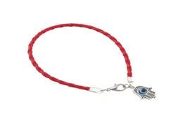 100pcs Leaderioid Red Loved String kabbalah ille evil hamsa hand hand bracelets 20cm men and women Leather Bracelet259O952045835