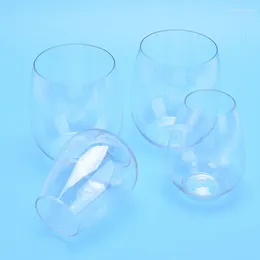 Coppe usa e getta cannucce da 4 pezzi da 150 ml da 360 ml di vetro di vetro per vetro per la festa di gelatina