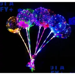 Party Decoration New LED Lights Balloons Night Lighting Bobo Ball Festival Balloon Wedding Decorative Light Lighter With Drop Deliver DHWPB