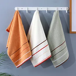 2024 Pure Cotton Cettriped Полотеное для взрослых Домохозяйственные полотенцы для ванной комнаты Мужчины женщины вымывают лицо полотенца быстро сухря