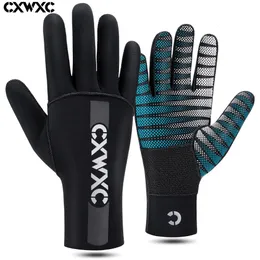 CXWXC Neoprenowe rękawice cykli zimowej Kolarstwo Komektowe Pełny palec unisex m elastyczne termiczne nurkowanie nurkowania do nurkowania długie 240402