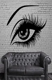 Big Eye Lashes Vinly Wall Stickers Sexiga vackra kvinnliga ögonvägg Dekalinredning Hemvägg Mural Hem Design Art Sticker6721056
