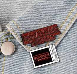 Straniero vintage Straniero vintage Lettera Small Spille di smalto divertenti per donne per donne Demin Shirt Decor Pin Pin Metal Kawaii3992842