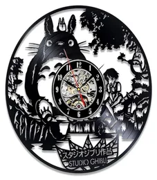 Studio Ghibli Totoro Wall Clock Cartoon My Neighbor Totoro Record Clocks Wall Watch Home Decor Christmas Gift for Y4878547
