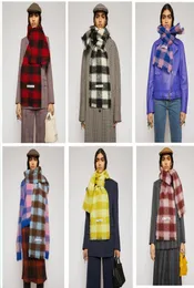 Brand ne high quality 4 color Wool scarf new rainbow grid fringed shawl for male and female4739756