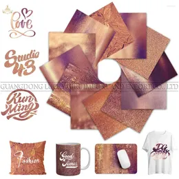 Window Stickers Lucky Goddness Metal Infusible Transfer Ink Sheet 1 Pcs 12x12" Gold Sublimation Paper For Mug Press DIY T-Shirt