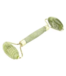 Roller di giada naturale per viso a doppia testa di bellezza facciale Massage Strumenti di sollevatura del viso artificiale Supporto per massaggiatore sottile per massaggiatore W8601633