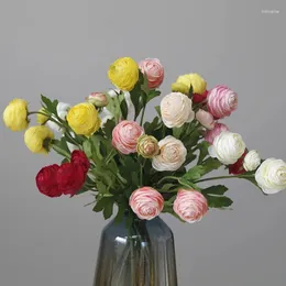 Декоративные цветы искусственные красивые шелковые лотос