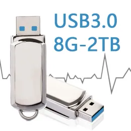 키 체인 핫 USB 3.0 플래시 드라이브 메모리 스틱 금속 펜 드라이브 1TB 2TB 클래식 디자인 USB 가제트 32/64/128GB 펜 드라이브 16GB 8GB 키 체인