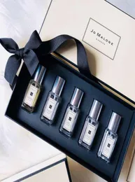 London parfymuppsättning 9 ml 5 st presentlåda engelska päron havssalt vilda blåklockan parfum köln 5 i 1 kit långvarig lukt doft spray hög kvalitet9562378