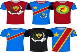 Dr Congo Football Jersey 2022 Zaire Flag 3Dプリント特大Tシャツとキッズサマー夏半袖Tshirt Custom8313572