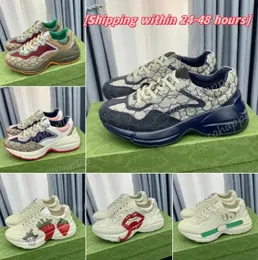 Sneakers designer Rhyton Casual Scarpe Men Donne Daddy Sneaker Lady Luxurys Runner Trainer Chaussures Multicolor Platform Shoes Times 36-46