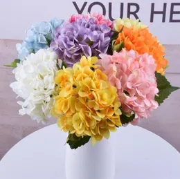 DHL Künstliche Seidenhortensie große Blume 75quot gefälschter weißer Hochzeitsblumenstrauß für Tisch Mittelstücke Dekorationen 19Col2762430