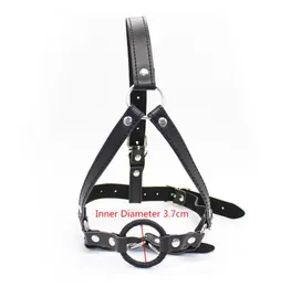 BDSM BONAGE SEKS SEY SLAVE HEAD HARNESS GAG SHEATH Otwarte usta o pierścień aperturalny wtyczka doustna dla par dorosłych gry seksualne Prod5483219