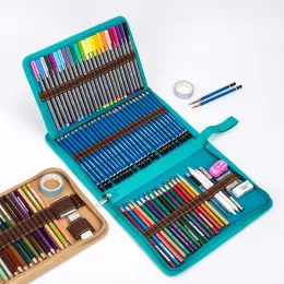 Case Canvas School Pencil Fause Supplies 36/48/72 Pencilase Slots for Girl Pen Box Duże kaseta papierowe Zestaw estetyczny