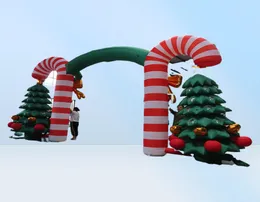 Navio de Natal ao ar livre publicidade natal 2022 Arco inflável mais novo com árvores7563511