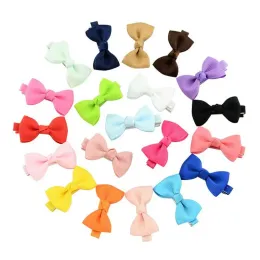 Bow Hairpins Small Baby Mini Grosgrain Ribbon Bows Hairgrips Girls Bowknot Hair Clips Kids Hair Accessories 20 Färger KFJ524 ZZ