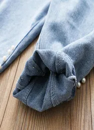 BabyInstar 2020 New Chegada Jeans Azul para crianças Design de pérolas Kids Fashion Style Jeants Denim