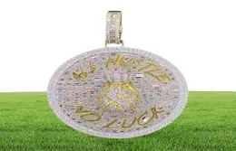 Цепи Bling All Sustle No Duck Penne Out Mice Out Money Bag Dollar Symbol Symbole Paved 5a Cz Czic Zircon Men Women Hiphop Jewelr6992405