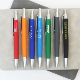 Stifte 100pcs/Lot Ballpoint Pens Office Geburtstagsgeschenke Gravurer Name Privat Laser Customized Stift Werbepensthautstift Custom