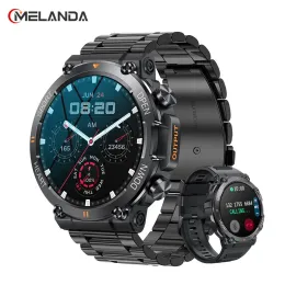 Guarda Melanda New da 1,39 pollici Bluetooth Call maschile Smart Watch Sports Fitness Tracker Monitor Heart Monitor Smartwatch per Android iOS 400Mah