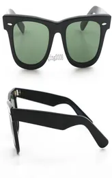 Óculos de sol do estilo ocidental de alta qualidade TXRPPR Men ângulo clássico de prancha preta de 50 mm UV400 Óculos de sol com caixa marrom6077316