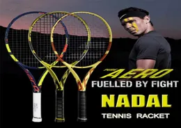 테니스 라켓 Nadal 순수 에어로 초보자 전문 교육 프렌치 오픈 라이트 풀 카본 싱글 세트와 bag3935541