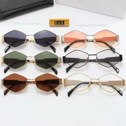 sunglasses for women Womens oval frame sunglasses man metal mirror legs green lens Designer sunglasses retro small round frame sexy Little women with box