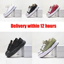 Maison Mihara Yasuhiro Mmy Canvas Sıradan Ayakkabı Yasuhiro Yürüyüş Eğitmeleri Wayne Orijinal Sole Deri Düşük Sneaker Boyut 36-45