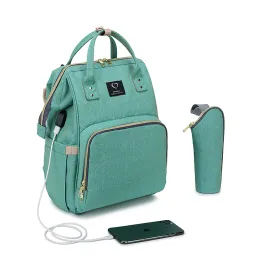 Grabsteine Baby Wickelbeutel Mütter Väter Kinderbeutel USB große Kapazität wasserdichte Windelbeutel Kits Mutterschaftsreise Rucksack Pflegehandtasche