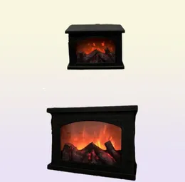 Electric Fireplace Lantern Led Flame Log Effect Rectangle Fire Place For Home Decor Indoor Christmas Ornaments1639846