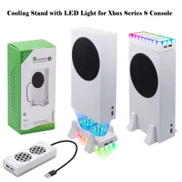 Aksesuarlar Soğutma Dikey Stand 3 Dişli Soğutucu Fan Taban Renkli LED LED Işık Isı Yayılma Dock, Xbox Serisi S Konsolu için