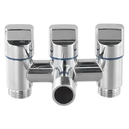 2-Pack Stainless Steel Angle Valve | 2-Way Water Divertor, G1/2 Thread, For Sink, Toilet & Water Heater (Space Saving)