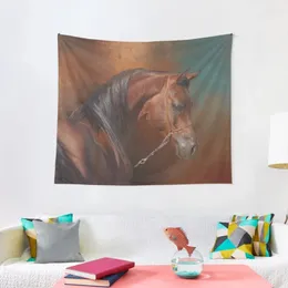 Tapestries Bay Arabian Stallion Tapestry On the Wall Room Decorations Aesthetics Decorazione vivente di lusso