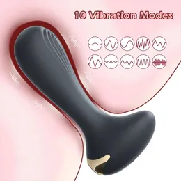10 진동 항문 플러그 진동기 여성 에로틱 한 엉덩이 플러그 플러그 앱 제어 남성 자위기 여성 엉덩이 플러그 실리콘 섹시한 장난감