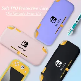 Casos Candy Color Case para Nintendo Switch Lite Game Console Soft TPU Silicone Capa de manga protetora NS Acessórios de casca de pele Lite