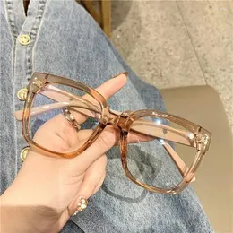 Sunglasses 1PC Classic Big Frame Square Eyeglasses Anti Blue Light Reading Glasses Female Middle-aged And Elderly High-definition