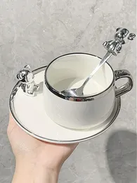 Tazze tazze di tazze in ceramica caffè e piattini set nordici ins semplici valore di alto valore Juego Tazasde Cafe y Platone Tea Cup