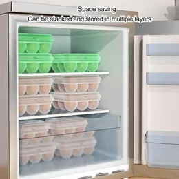 Storage Bottles Flip-top Egg 9-grid Box Space-saving Fridge Organizer For Kitchen Home Refrigerator Container Holder Sturdy