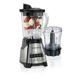 Blender Blender Food Processors Beach 12 وظيفة الخلاط والمروحية مع جرة زجاجية 40oz من Messfree ، 700 واط ، أسود وغير مقاوم للصدأ ، 58149