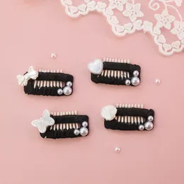 Hundebekleidung 1pc Pet Clip -Pflege Haarnadel Haarnadel Modes schwarzes Muschel Bogenknoten Handmake für Welpenkatze Teddy Yorkshire Supplies
