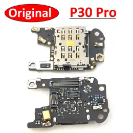 Konsole Oryginalne złącze SIM płyty dla Huawei P30 Pro SIM Reader Card Card Gniazdka Uchwyt gniazda ELEX CZĘŚĆ CABLE CZĘŚ