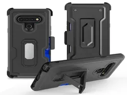Dla Samsung A11 A21 A51 Case 3 w 1 TPUPC Akcesoria telefonu komórkowego dla LG K31 Aristo 5 Plus Case z Clip9182075