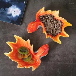 Dekorative Figuren Goldfisch getrocknete Obst Snack Teller kreativer Restaurant Couchtisch Dekorationen Aufbewahrungsmöbel