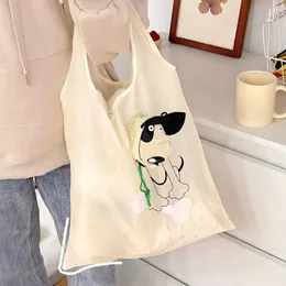 Förvaringspåsar snygga hängande spänne design shopping påse fällbart hushåll stormarknad doggy folding återanvändbar