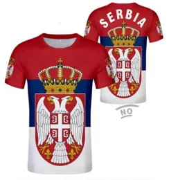 Men039s Tshirts Serbia Republic T Shirt Niestandardowy numer nazwy Tshirt Srpski Nation Flag Serbien College Print Logo CLO6515084