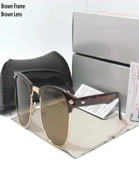 Novos óculos de sol do clube pop de designer de Aooko Men Glasses Sun Women Retro G15 Cinza Marrom Lens Mercury Black Truhrtsu7654911