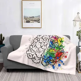 Blankets Brain Art Air Conditioning Soft Blanket Science Biology Anatomy Nerd Human Mind Neuroscience Chemistry Funny