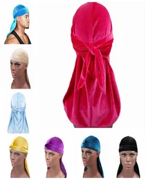 MEN039S Saten Durags Bandana Türban Peruklar Erkekler İpeksi Durag Head Band Moda Korsan Şapka Saç Aksesuarları YHM267197099